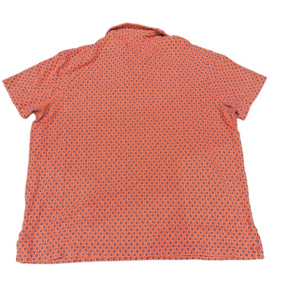 Men's Polo Ralph Lauren Featherweight Mesh Polo Shirt Orange Geometric XXL |P1 - Picture 2 of 5